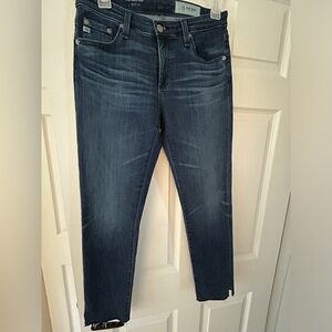 AG Adriano Goldschmied Dark Blue Ankle Jeans